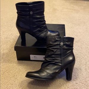 BCBG Paris black heel boots